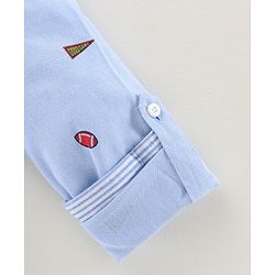 Pine Kids Full Sleeves Softener Wash Shirt - Blue