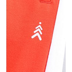 Pine Kids Full Length Biowashed Lounge & Track Pants with Side Strip - Orange White