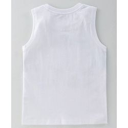 Pine Kids Sleeveless Tee Tree Print - White Green
