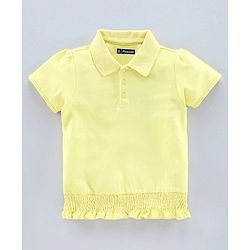 Pine Kids Half Sleeves Quick Dry T-Shirt - Yellow