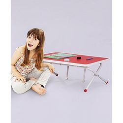Pine Kids Genius Height Adjustable Study Table - Red