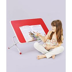 Pine Kids Genius Height Adjustable Study Table - Red