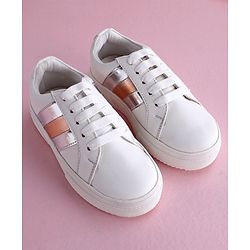 Pine Kids Casual Shoes - White Silver