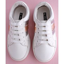 Pine Kids Casual Shoes - White Silver