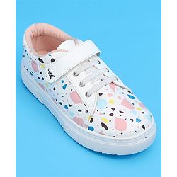 Pine Kids Printed Casual Shoes - White