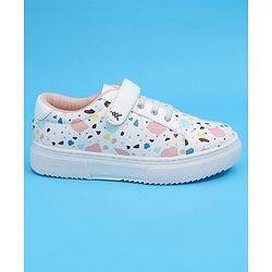 Pine Kids Printed Casual Shoes - White