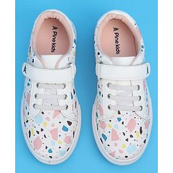 Pine Kids Printed Casual Shoes - White