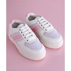 Pine Kids Casual Mesh Shoes - White