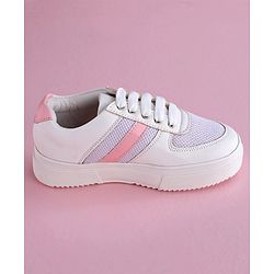 Pine Kids Casual Mesh Shoes - White