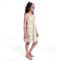 Pine Kids Sleeveless Premium Cotton Frock - Multicolor