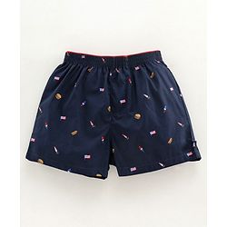 Pine Kids Knee Length Checked Boxers  with Peach Wash Finish - Multicolor