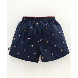 Pine Kids Knee Length Checked Boxers  with Peach Wash Finish - Multicolor