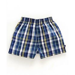 Pine Kids Knee Length Checked Boxers  with Peach Wash Finish - Multicolor