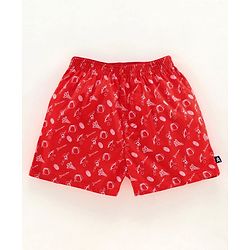 Pine Kids Knee Length Peach Wash Finish  Boxers Checks Print - Multicolor