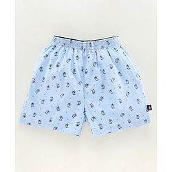Pine Kids Peach Wash Finish  Briefs & Boxers Beach Print Set of 2 - Multicolour