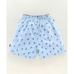 Pine Kids Peach Wash Finish  Briefs & Boxers Beach Print Set of 2 - Multicolour