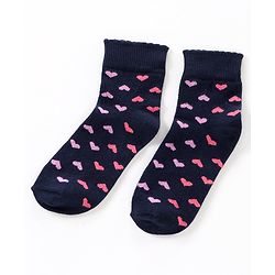Pine Kids Socks Heart Design Set of 3 - Multicolour
