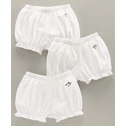 Pine Kids Anti Microbial & Biowashed Panties Pack of 3 - White