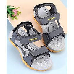 Pine Kids Sandals With Triple Closure - Grey