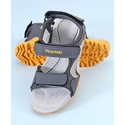 Pine Kids Sandals With Triple Closure - Grey