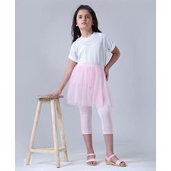 Pine Kids Capri Length Skeggings Glitter Print - Pink