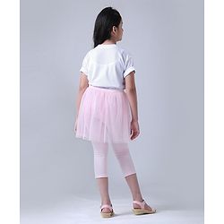 Pine Kids Capri Length Skeggings Glitter Print - Pink