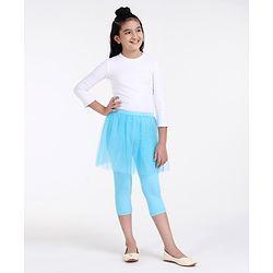 Pine Kids Capri Length Skeggings Glitter Print - Blue