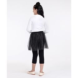 Pine Kids Capri Length Skeggings Glitter Print - Black