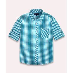 Pine Kids Full Sleeves Check Shirt - Blue White