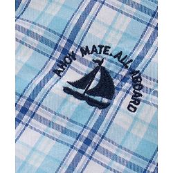 Pine Kids Cotton Shirt Checks  - Blue
