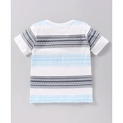 Pine Kids Half Sleeves Biowashed Tee Stripes - Multicolor