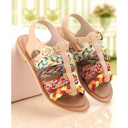 Pine Kids Sandals With Buckle Closure - Cream