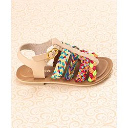 Pine Kids Sandals With Buckle Closure - Cream