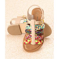 Pine Kids Sandals With Buckle Closure - Cream