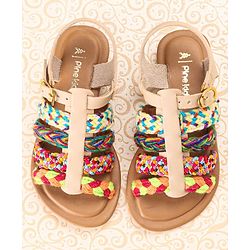 Pine Kids Sandals With Buckle Closure - Cream