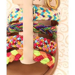 Pine Kids Sandals With Buckle Closure - Cream