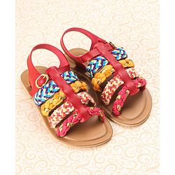 Pine Kids Sandals With Buckle Closure - Cream