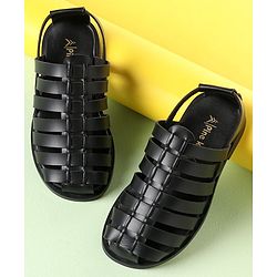Pine Kids Ethnic Sandals - Black
