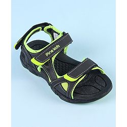 Pine Kids Velcro Closure Sandals - Black Green