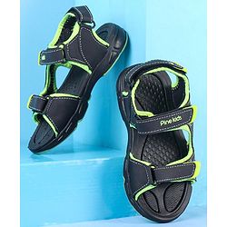 Pine Kids Velcro Closure Sandals - Grey Yellow