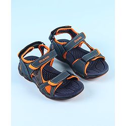 Pine Kids Velcro Closure Sandals - Grey Orange