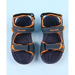Pine Kids Velcro Closure Sandals - Black Green