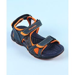 Pine Kids Velcro Closure Sandals - Grey Yellow