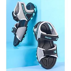 Pine Kids Velcro Closure Sandals - Grey Black