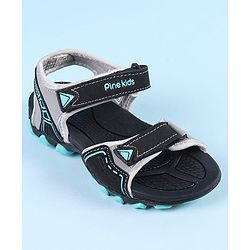 Pine Kids Velcro Closure Sandals - Grey Black