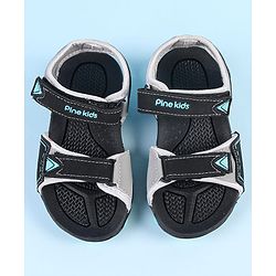 Pine Kids Velcro Closure Sandals - Grey Black
