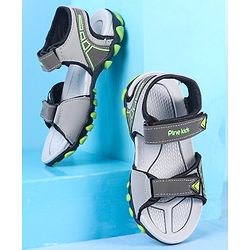 Pine Kids Velcro Closure Sandals - Grey Green