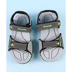 Pine Kids Velcro Closure Sandals - Grey Green