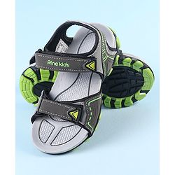 Pine Kids Velcro Closure Sandals - Grey Green