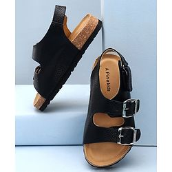 Pine Kids Open Toe Sandals - Black